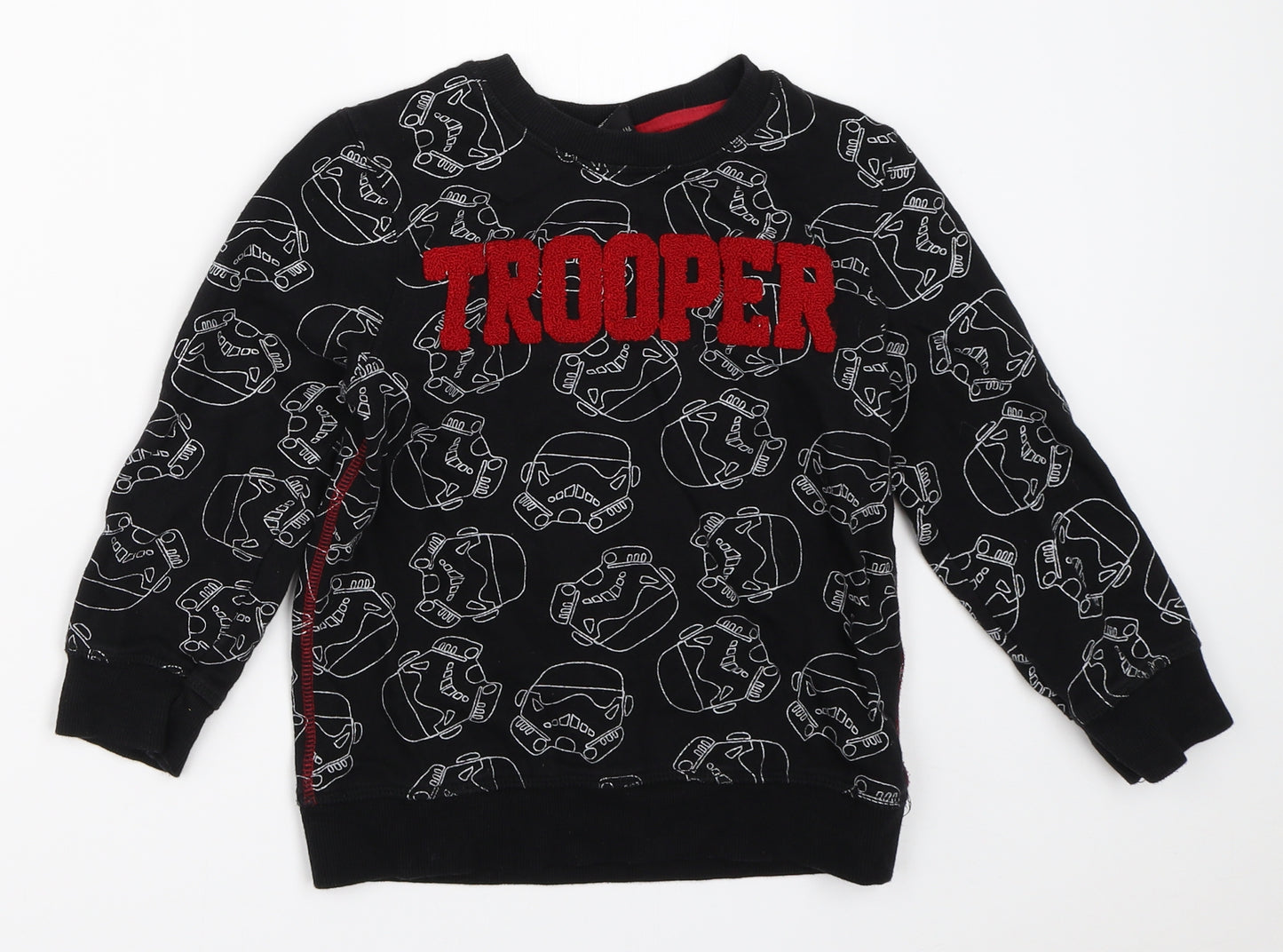 George Boys Black   Pullover Sweatshirt Size 6-7 Years  - star wars
