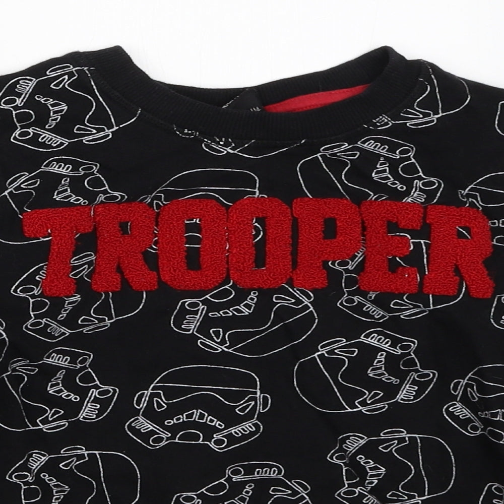 George Boys Black   Pullover Sweatshirt Size 6-7 Years  - star wars
