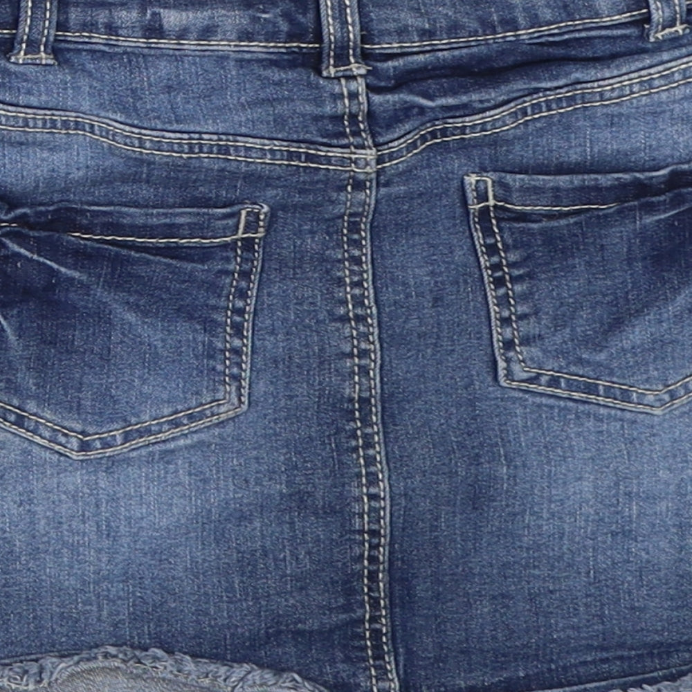 Nutmeg Girls Blue  Denim Mini Skirt Size 7-8 Years