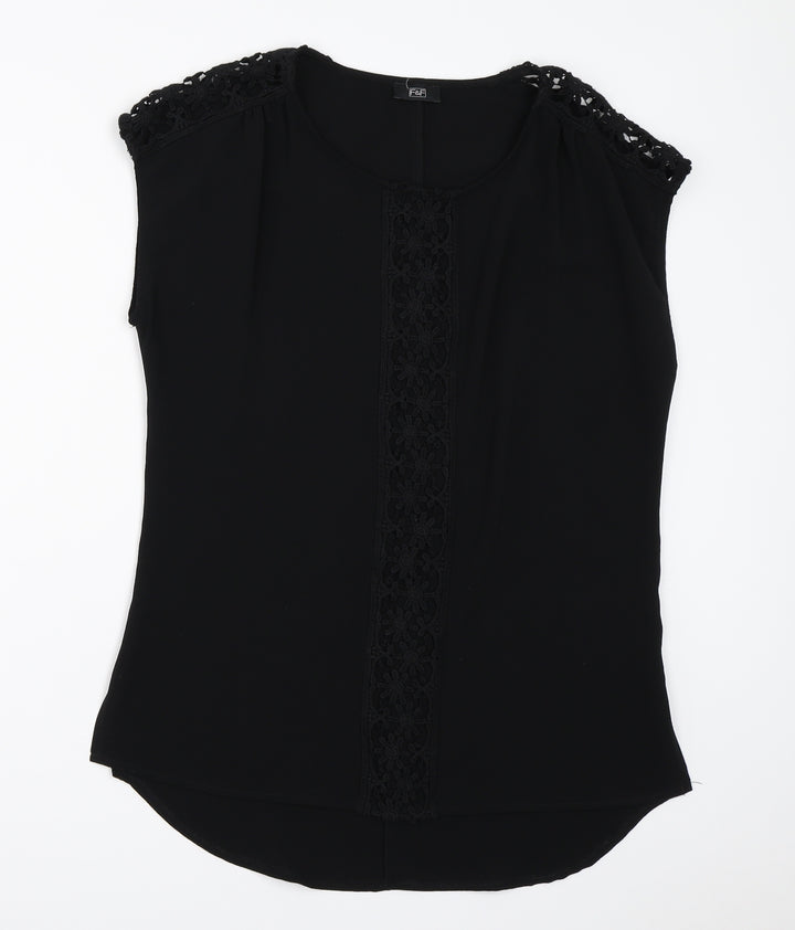 F&F Womens Black Basic Blouse Size 10