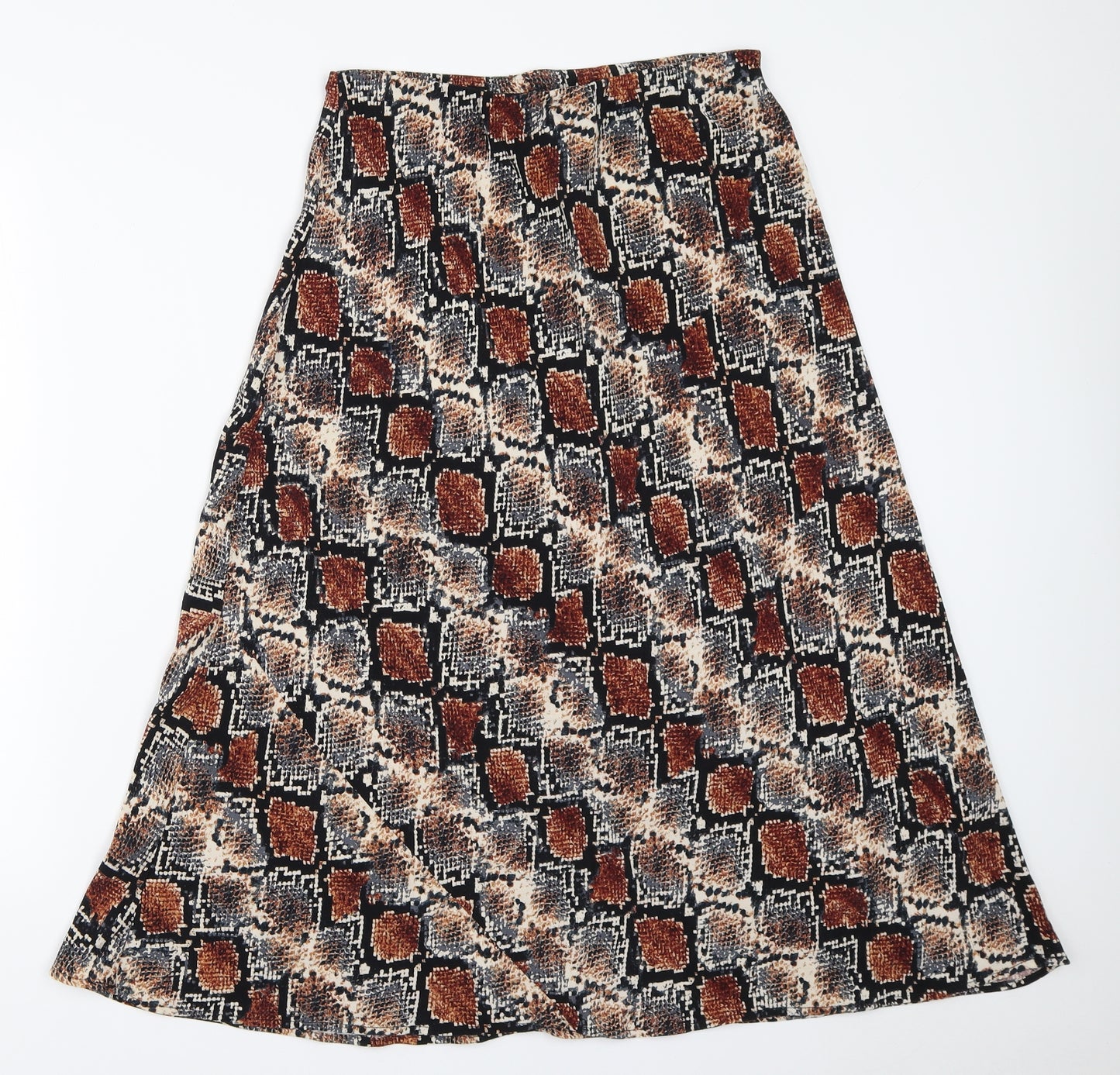 NEXT Womens Brown Animal Print  Flare Skirt Size 12