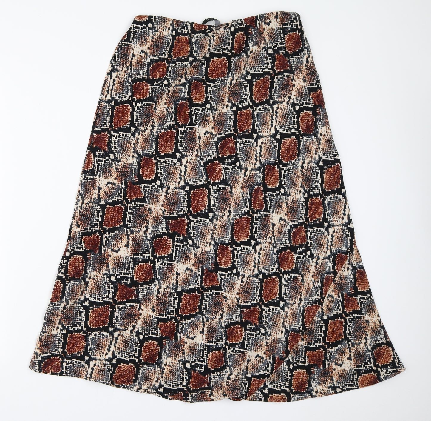 NEXT Womens Brown Animal Print  Flare Skirt Size 12