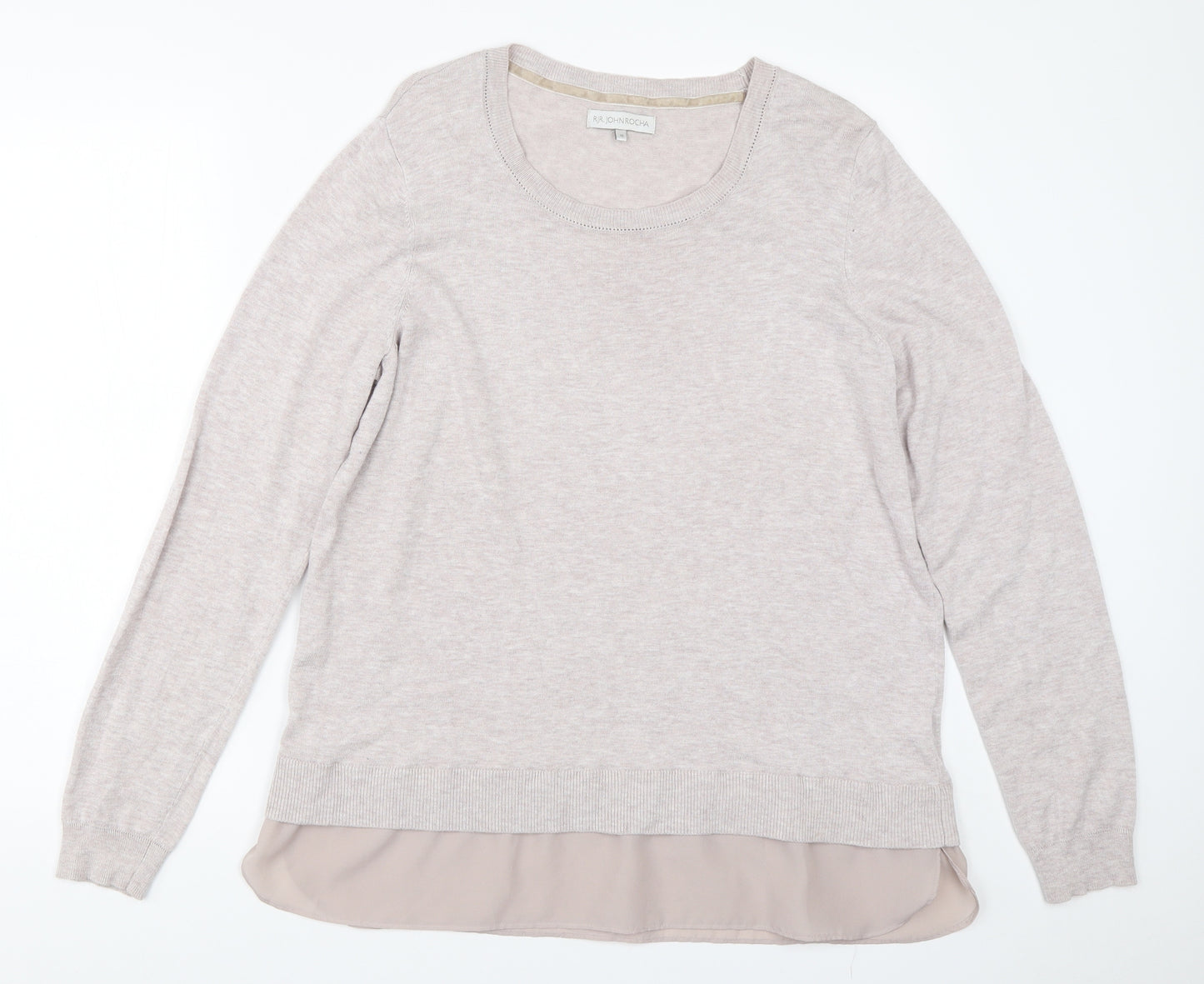 RJR.John Rocha Womens Beige   Pullover Jumper Size 16