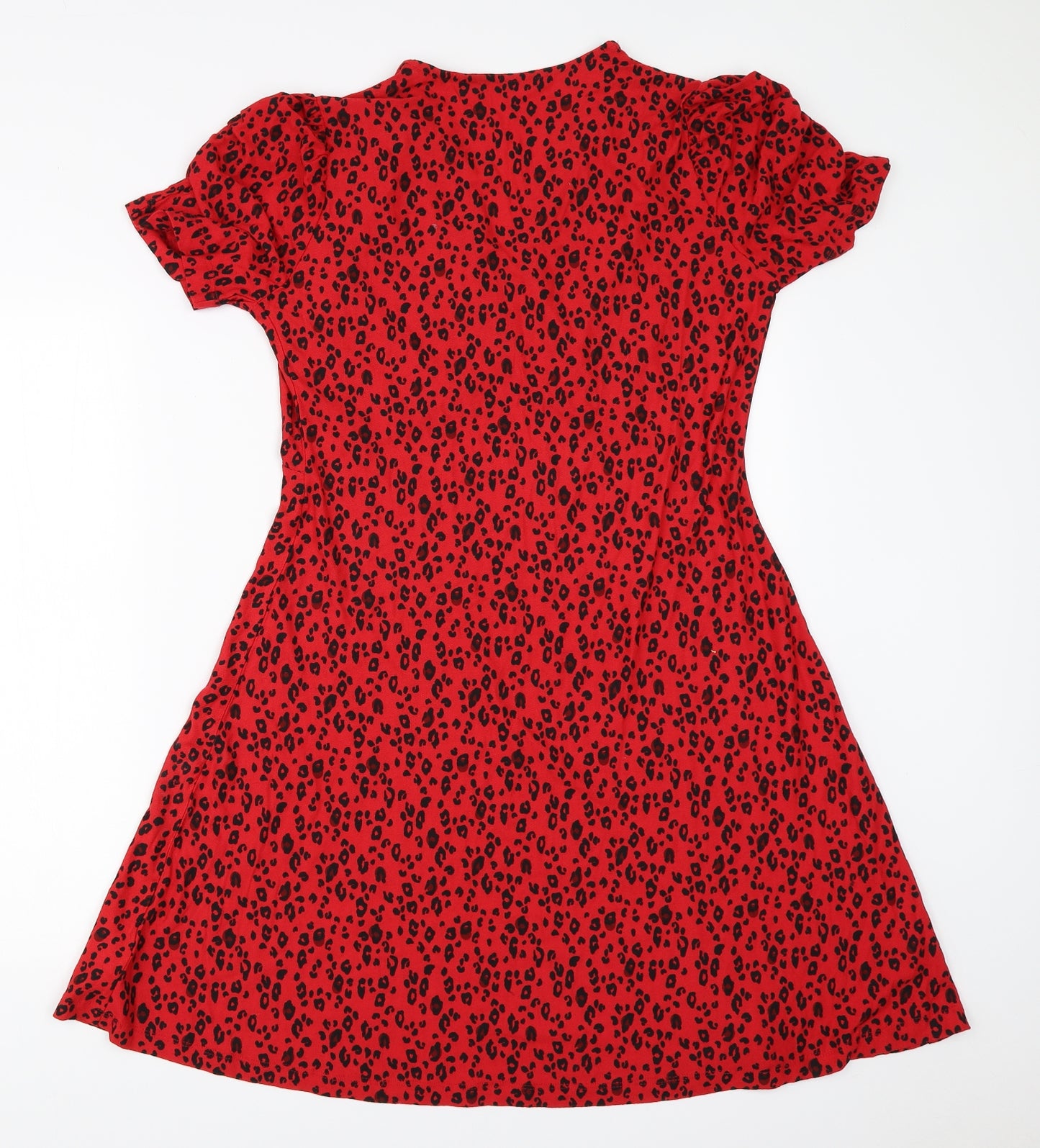 NEXT Womens Red Animal Print  Fit & Flare  Size 12