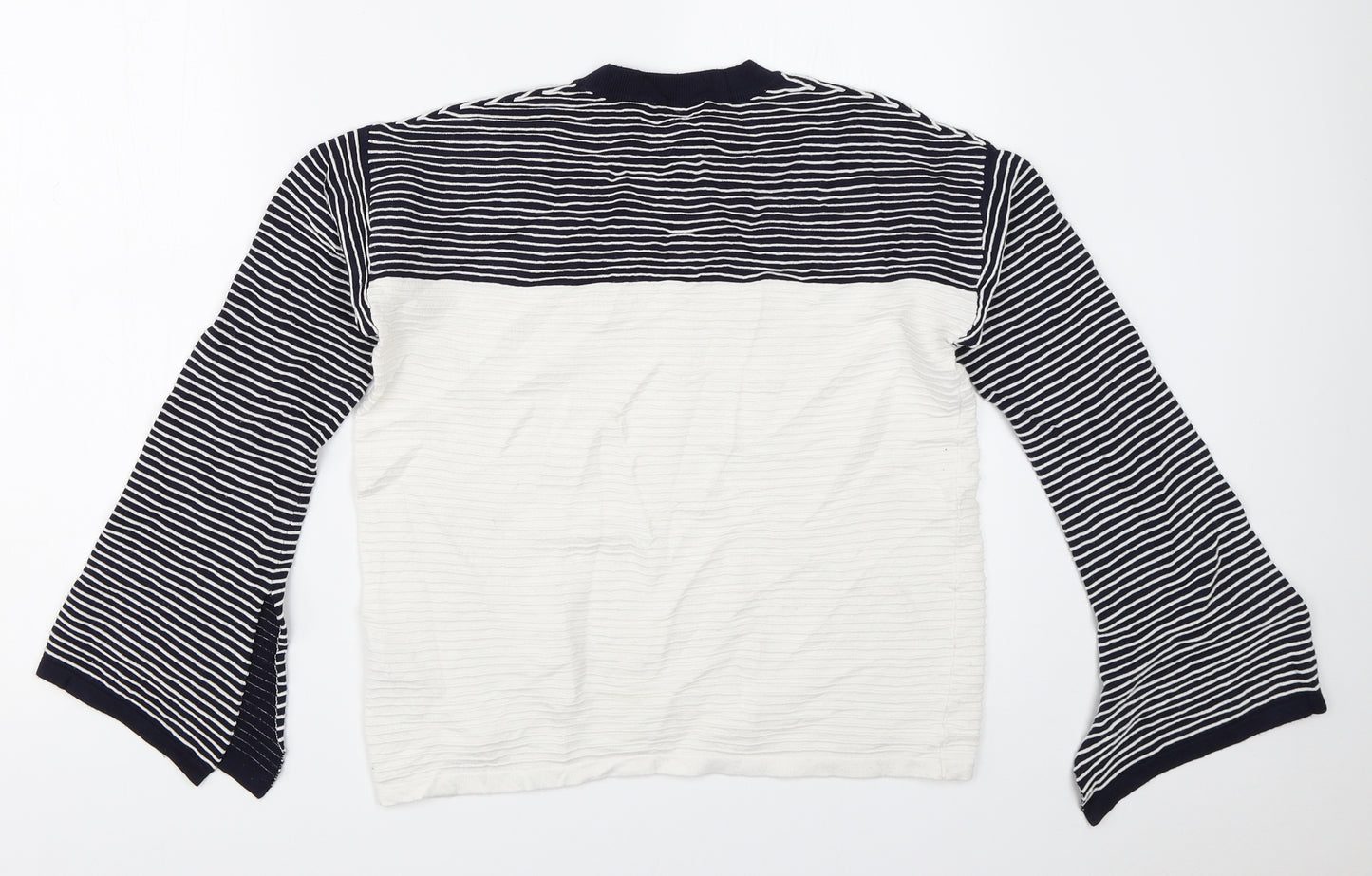 Topshop Womens Blue Striped  Pullover Jumper Size 8