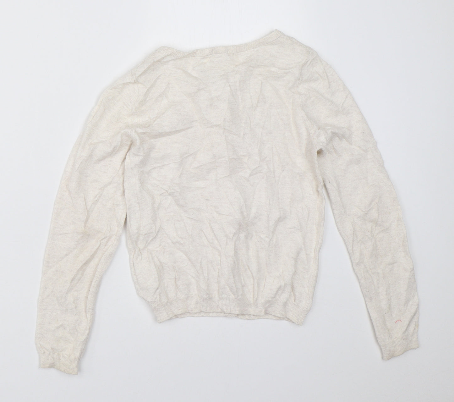 H&M Girls Ivory   Cardigan Jumper Size 7-8 Years