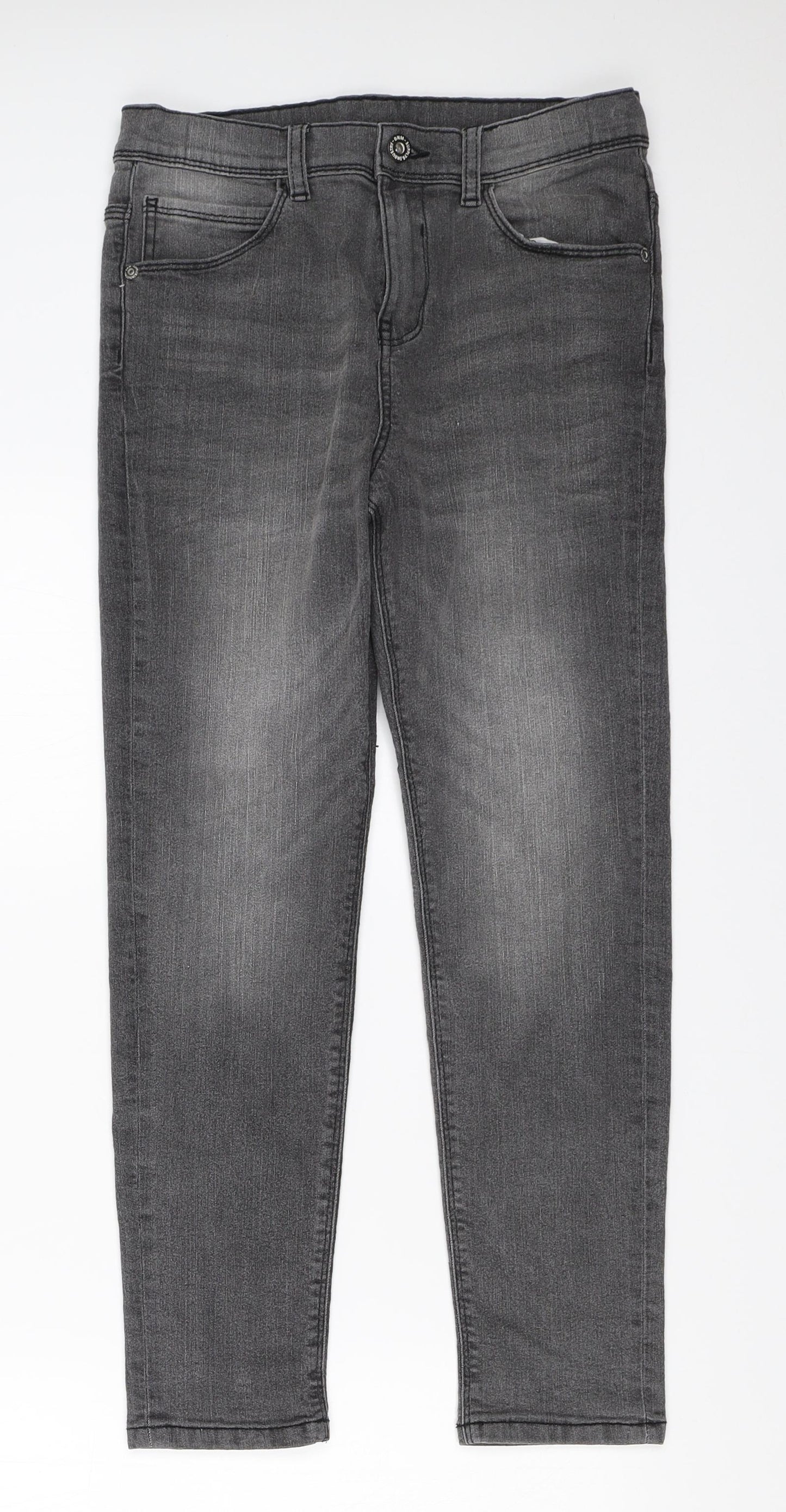 F&F Boys Grey  Denim Straight Jeans Size 10-11 Years