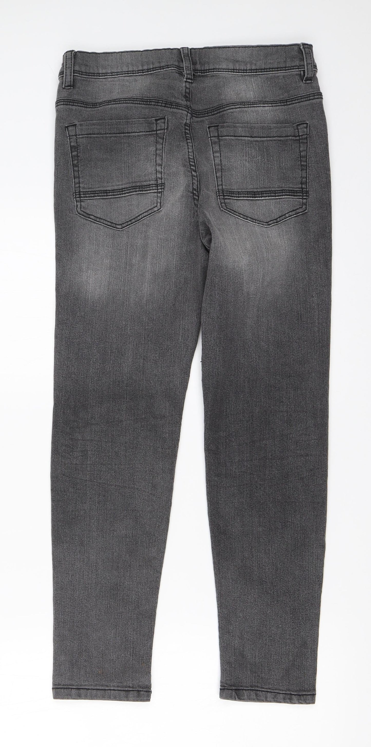 F&F Boys Grey  Denim Straight Jeans Size 10-11 Years