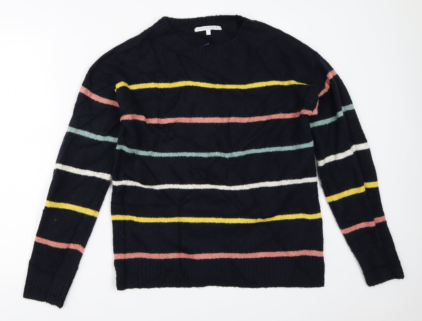 NEXT Womens Blue Striped  Pullover Jumper Size 10