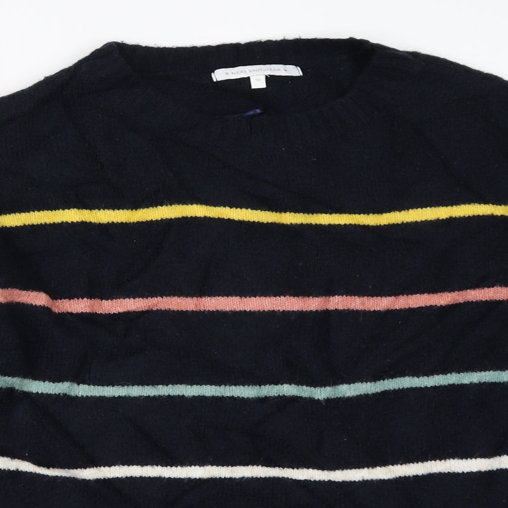 NEXT Womens Blue Striped  Pullover Jumper Size 10