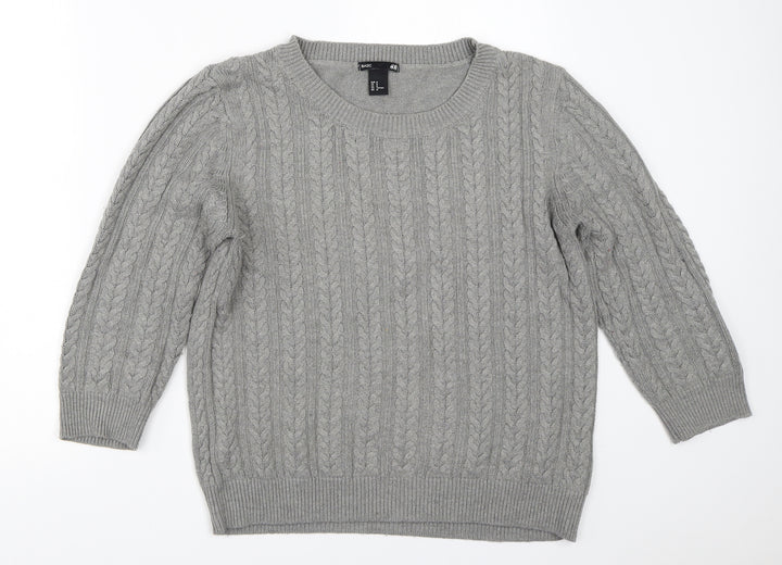 H&M Womens Grey Pullover Jumper Size M