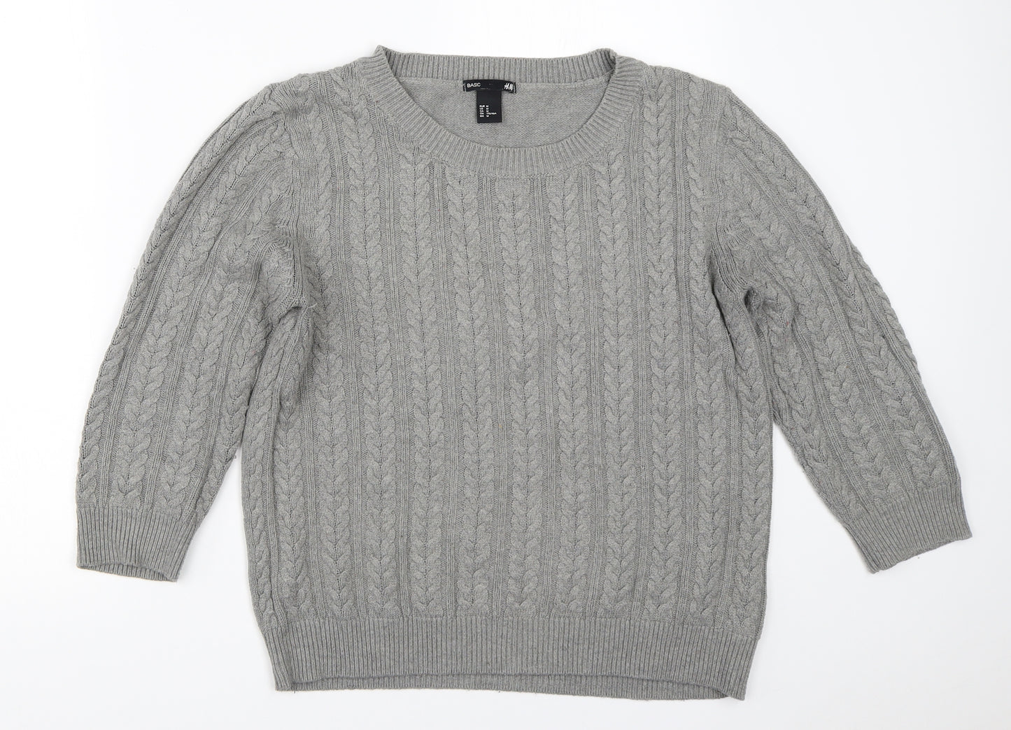 H&M Womens Grey   Pullover Jumper Size M