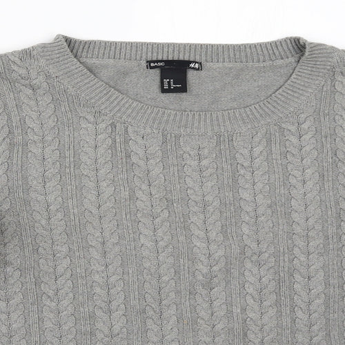 H&M Womens Grey   Pullover Jumper Size M