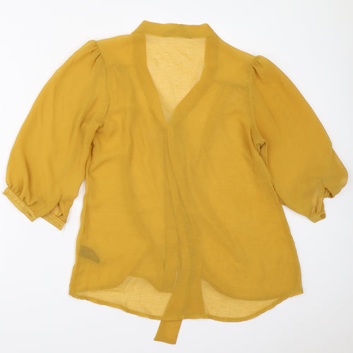 F&F Womens Yellow   Basic Button-Up Size 8