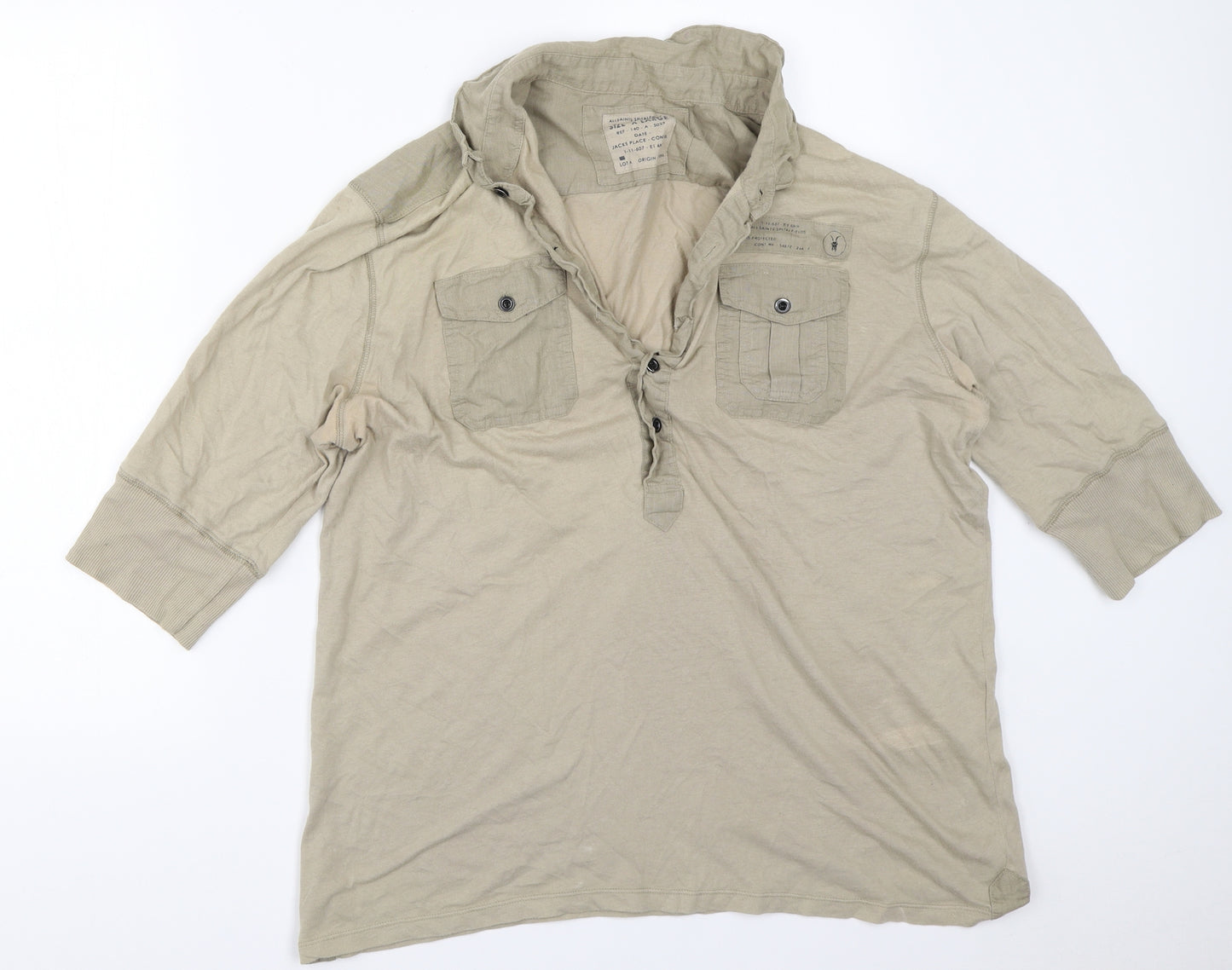 JACK & JONES Mens Beige    T-Shirt Size XL