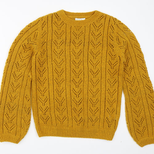 Papaya Womens Yellow   Pullover Jumper Size S