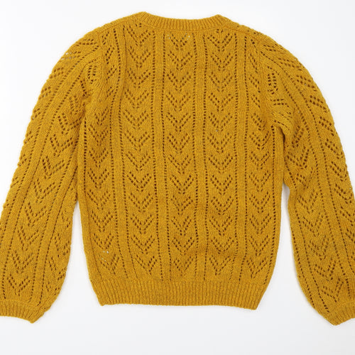 Papaya Womens Yellow   Pullover Jumper Size S