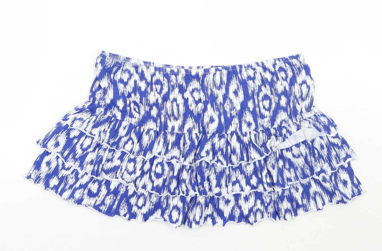 South Womens Blue Animal Print  Basic Tank Size 16