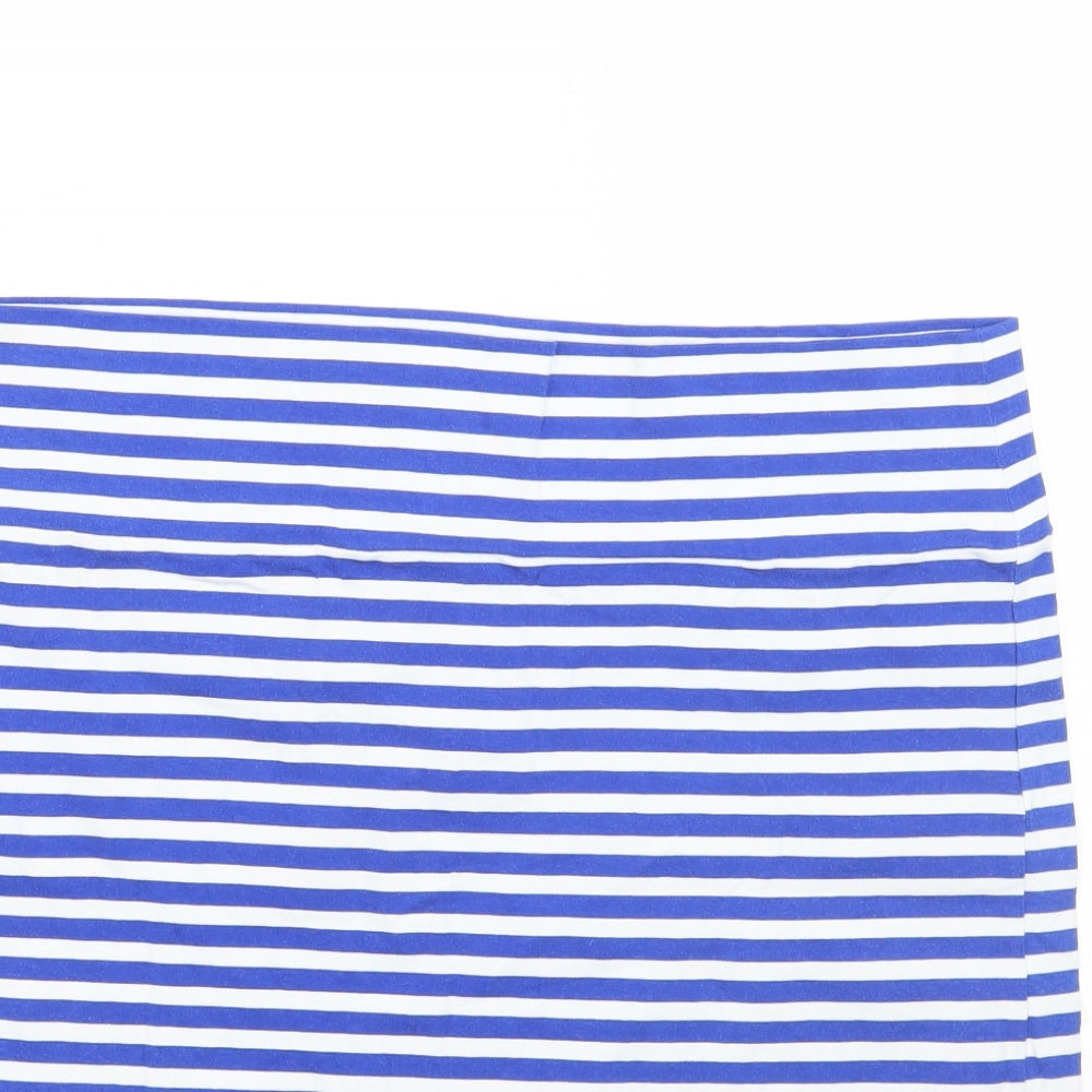 Girl press Womens Blue Striped  Basic Tank Size 16