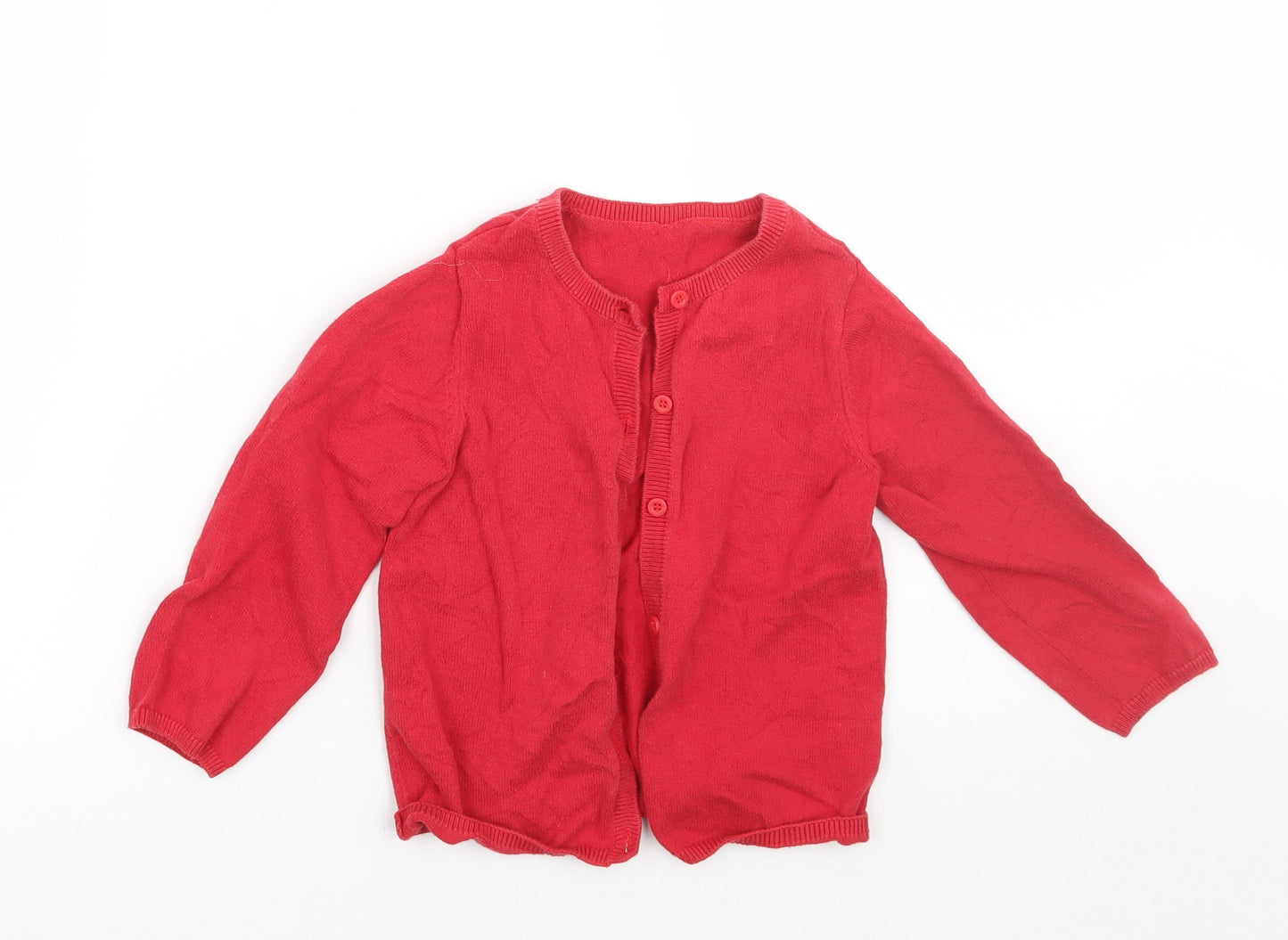 Mothercare Girls Red   Pullover Jumper Size 2-3 Years