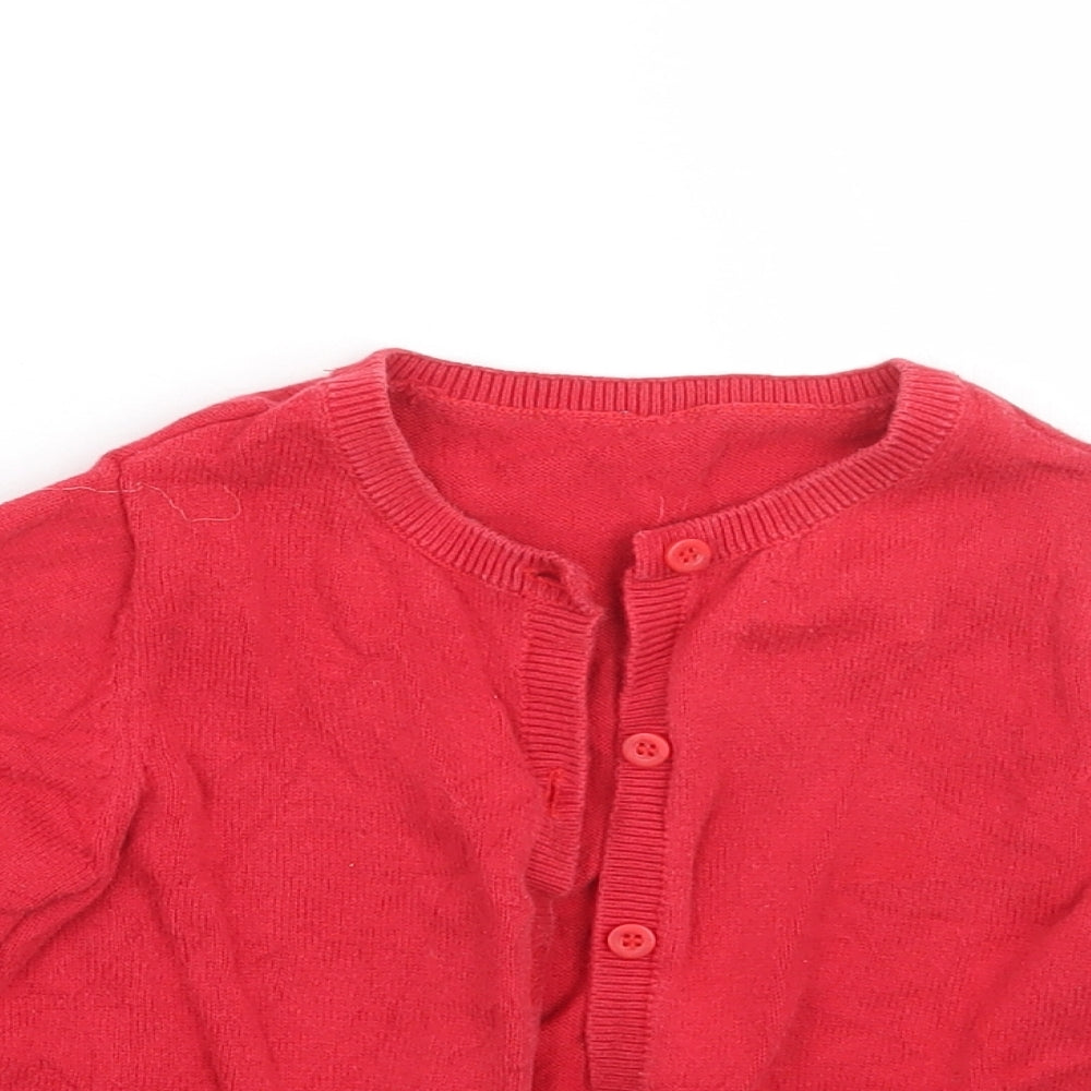 Mothercare Girls Red   Pullover Jumper Size 2-3 Years