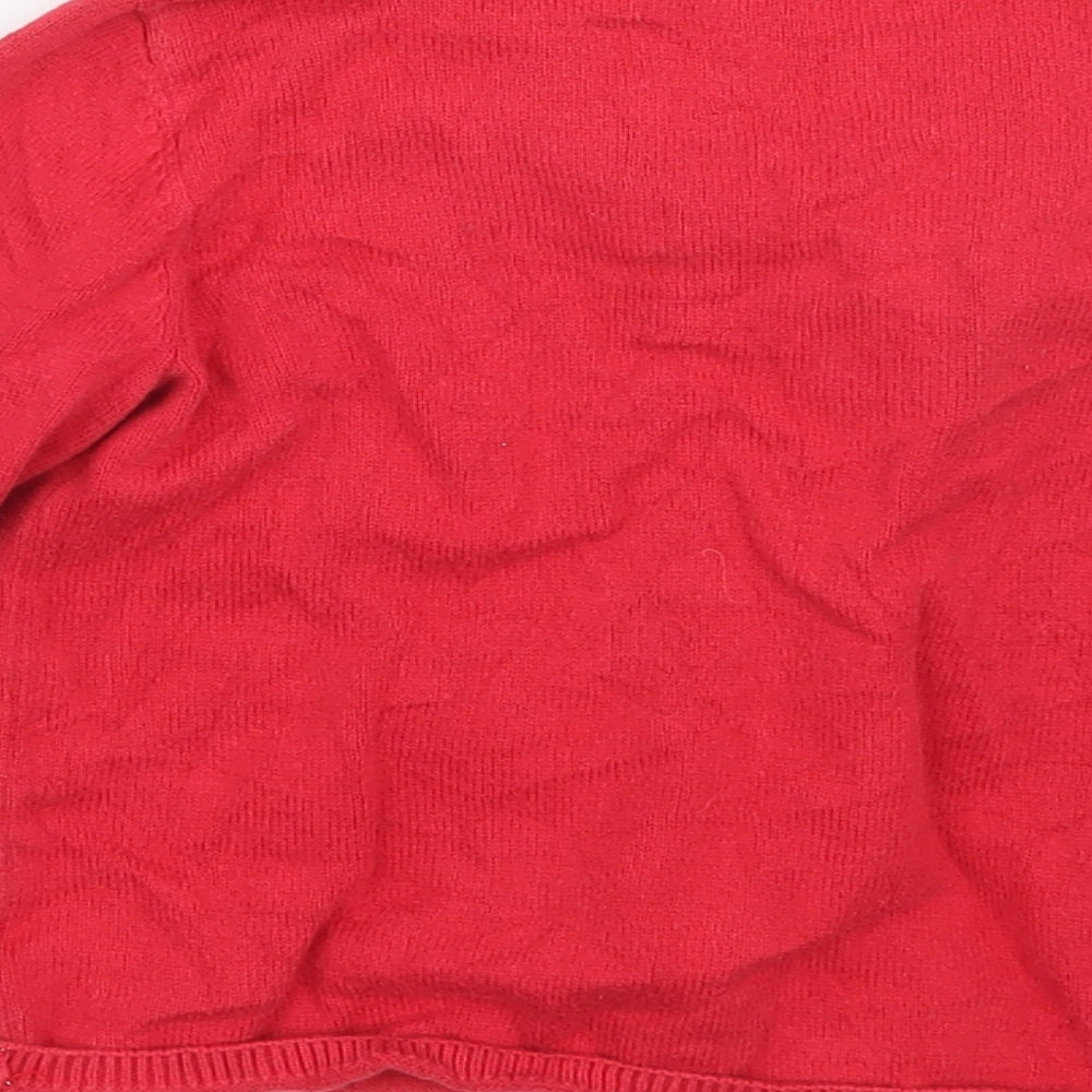Mothercare Girls Red   Pullover Jumper Size 2-3 Years