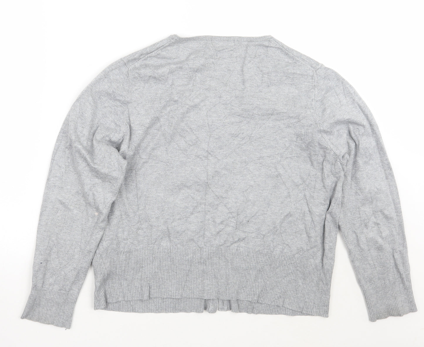 Marks and Spencer Womens Grey   Cardigan Jumper Size 24