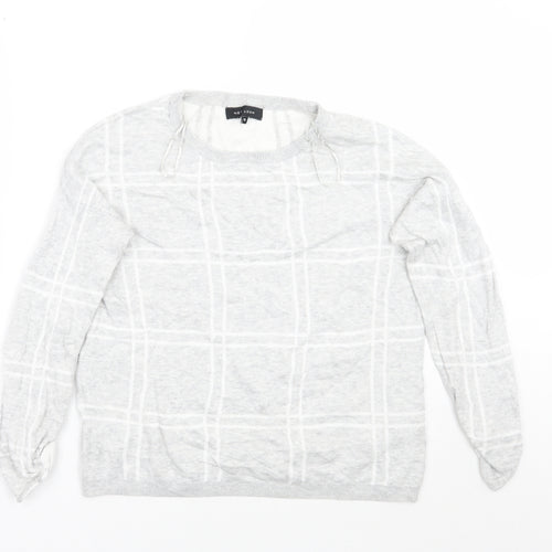 Newlook Womens Grey Check  Pullover Jumper Size 10