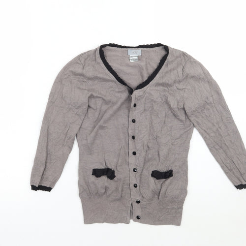 H&M Womens Grey   Cardigan Jumper