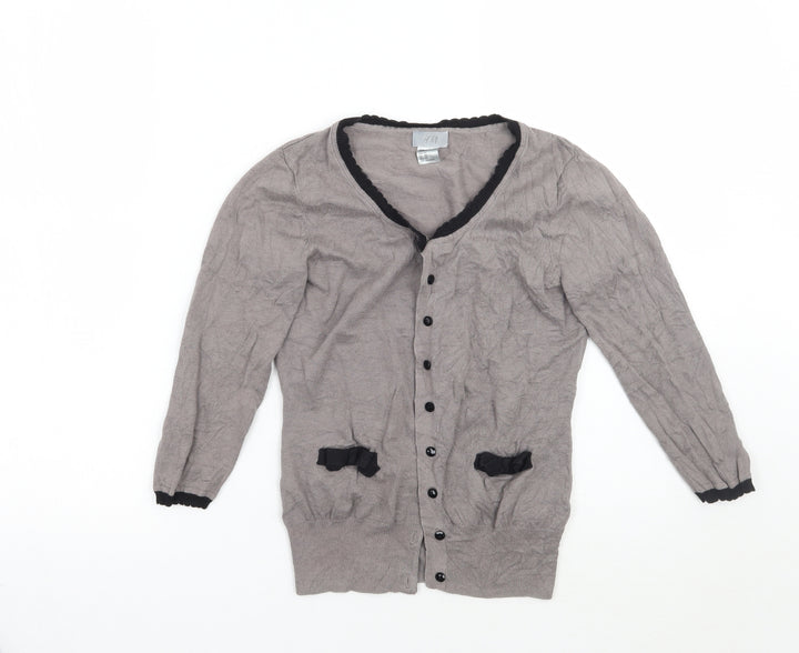 H&M Womens Grey   Cardigan Jumper