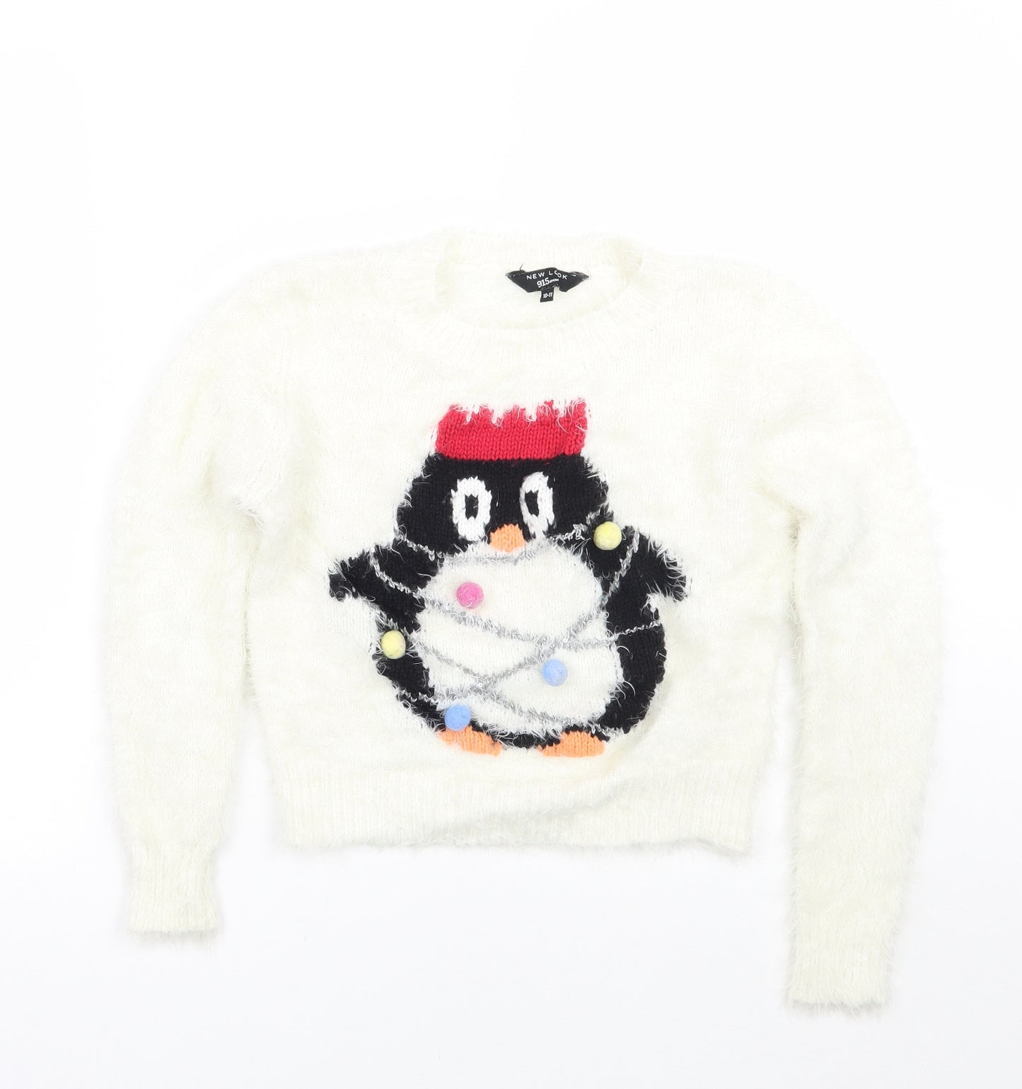 newlook Girls White   Pullover Jumper Size 10-11 Years