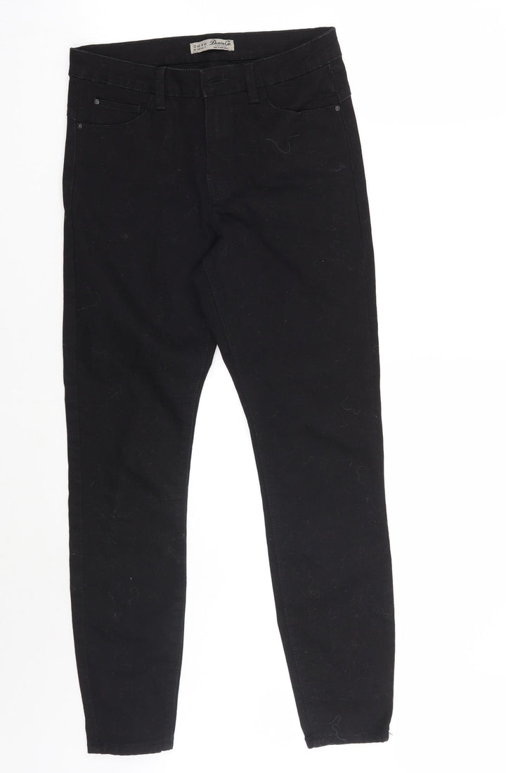 Denim & Co. Womens Black   Skinny Jeans Size 12 L28 in