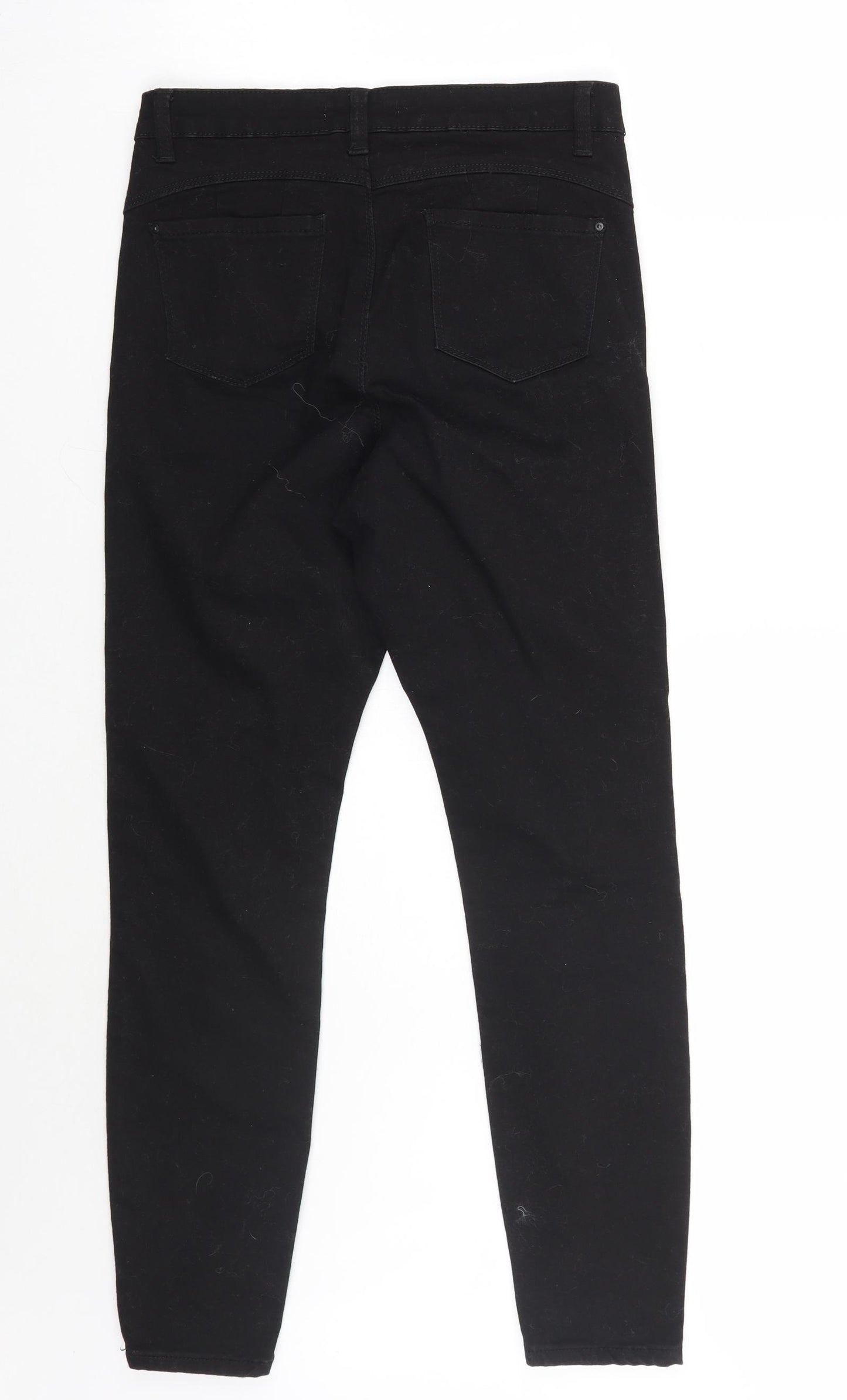 Denim & Co. Womens Black   Skinny Jeans Size 12 L28 in