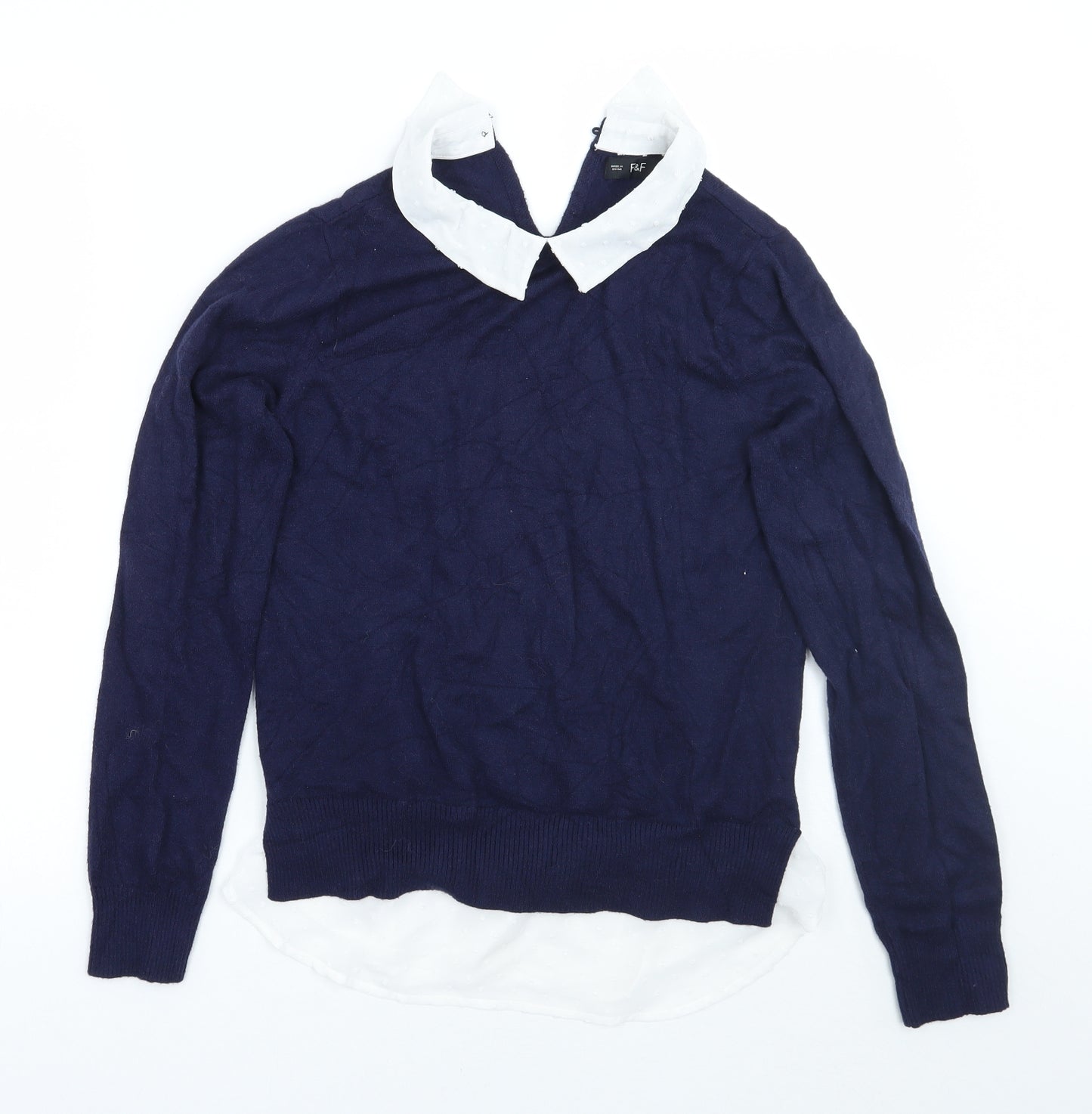 F&F Womens Blue   Pullover Jumper Size 8
