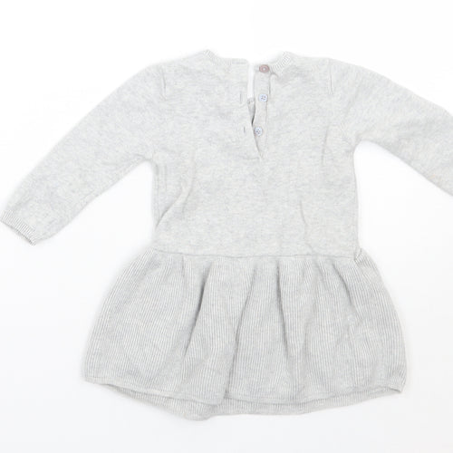 George Girls Grey Polka Dot  A-Line  Size 9-12 Months