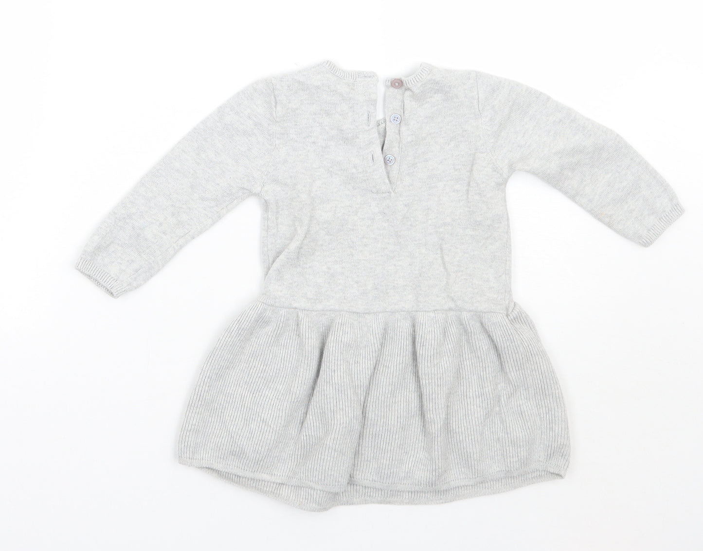 George Girls Grey Polka Dot  A-Line  Size 9-12 Months