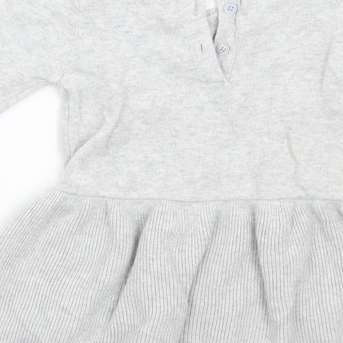 George Girls Grey Polka Dot  A-Line  Size 9-12 Months