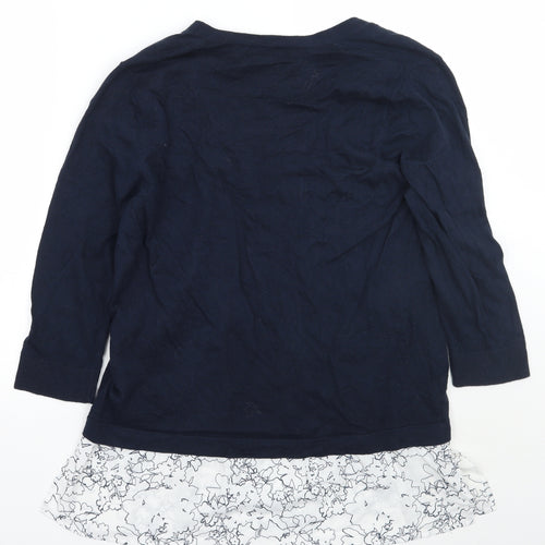 NEXT Womens Blue Floral  Cardigan Jumper Size 16