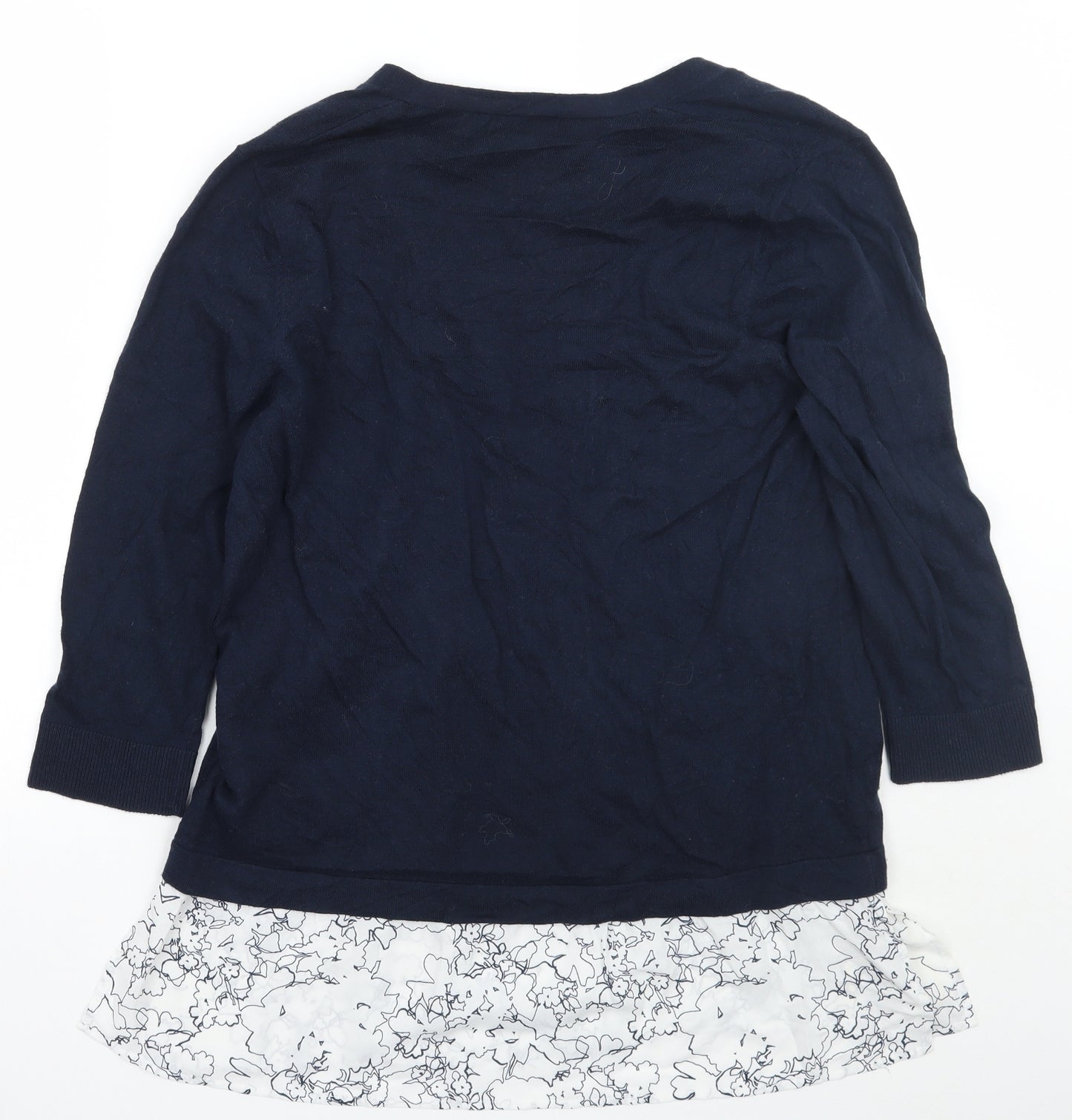 NEXT Womens Blue Floral  Cardigan Jumper Size 16