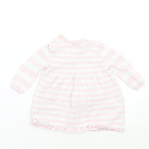 Debenhams Girls Pink Striped  A-Line  Size 0-3 Months
