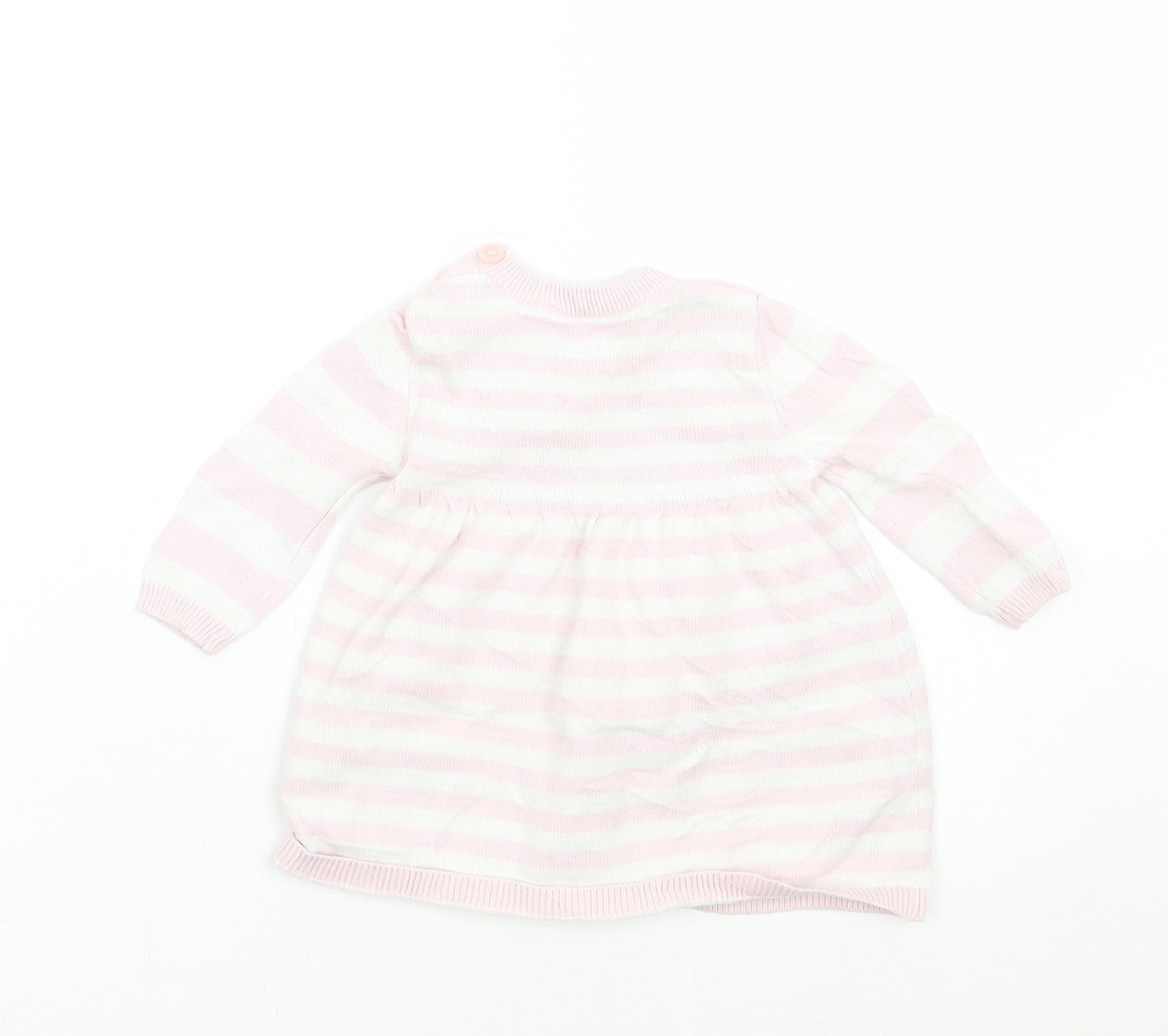 Debenhams Girls Pink Striped  A-Line  Size 0-3 Months