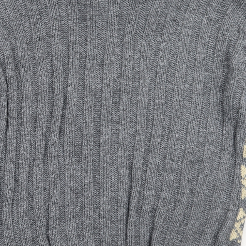 Terranova Mens Grey Geometric  Jacket Coat Size L
