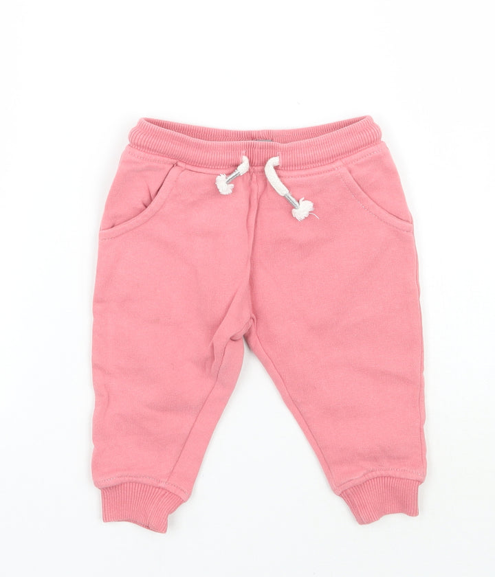 NEXT Girls Pink   Sweatpants Trousers Size 6-9 Months