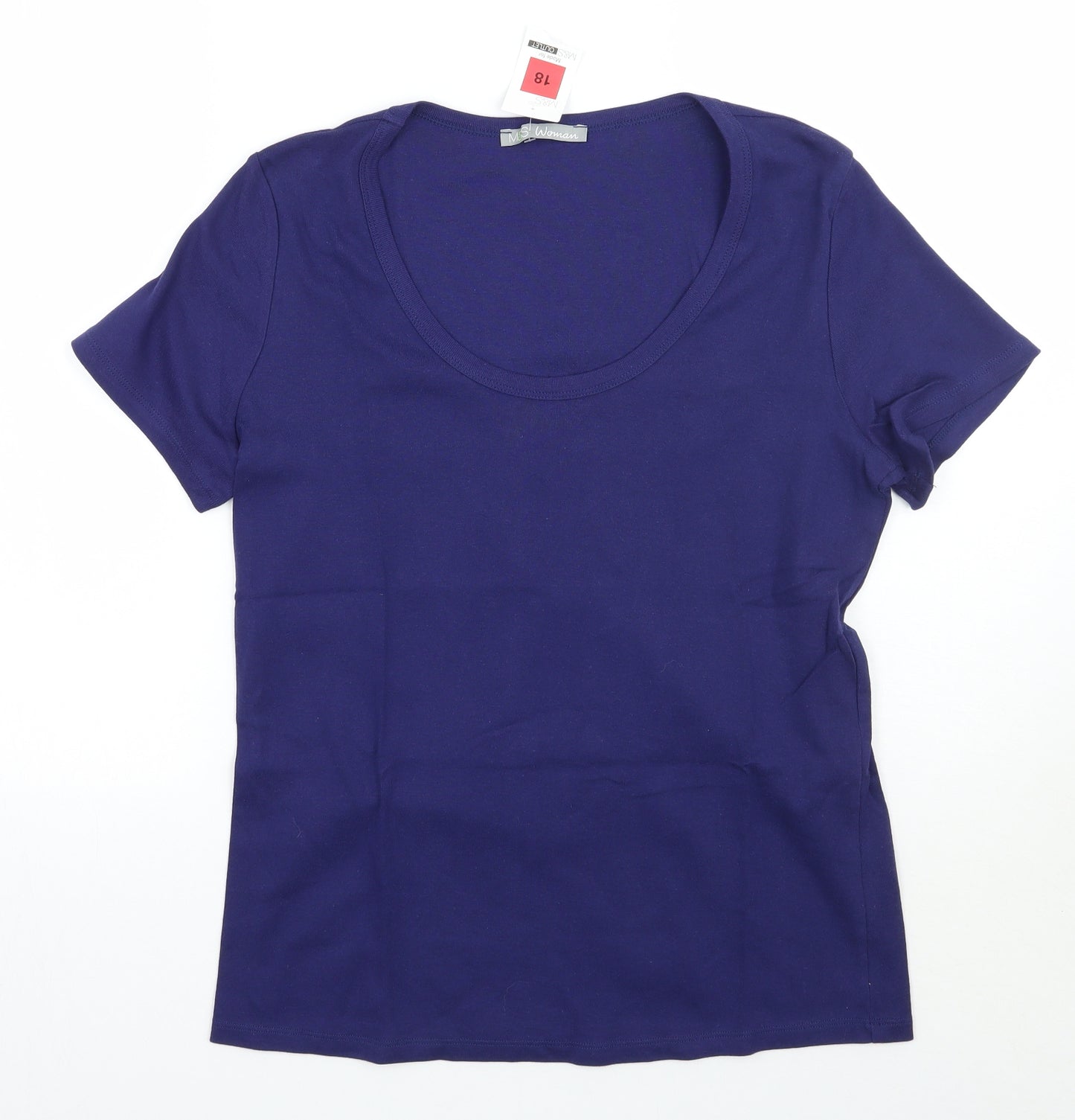 Marks and Spencer Womens Purple   Basic T-Shirt Size 18