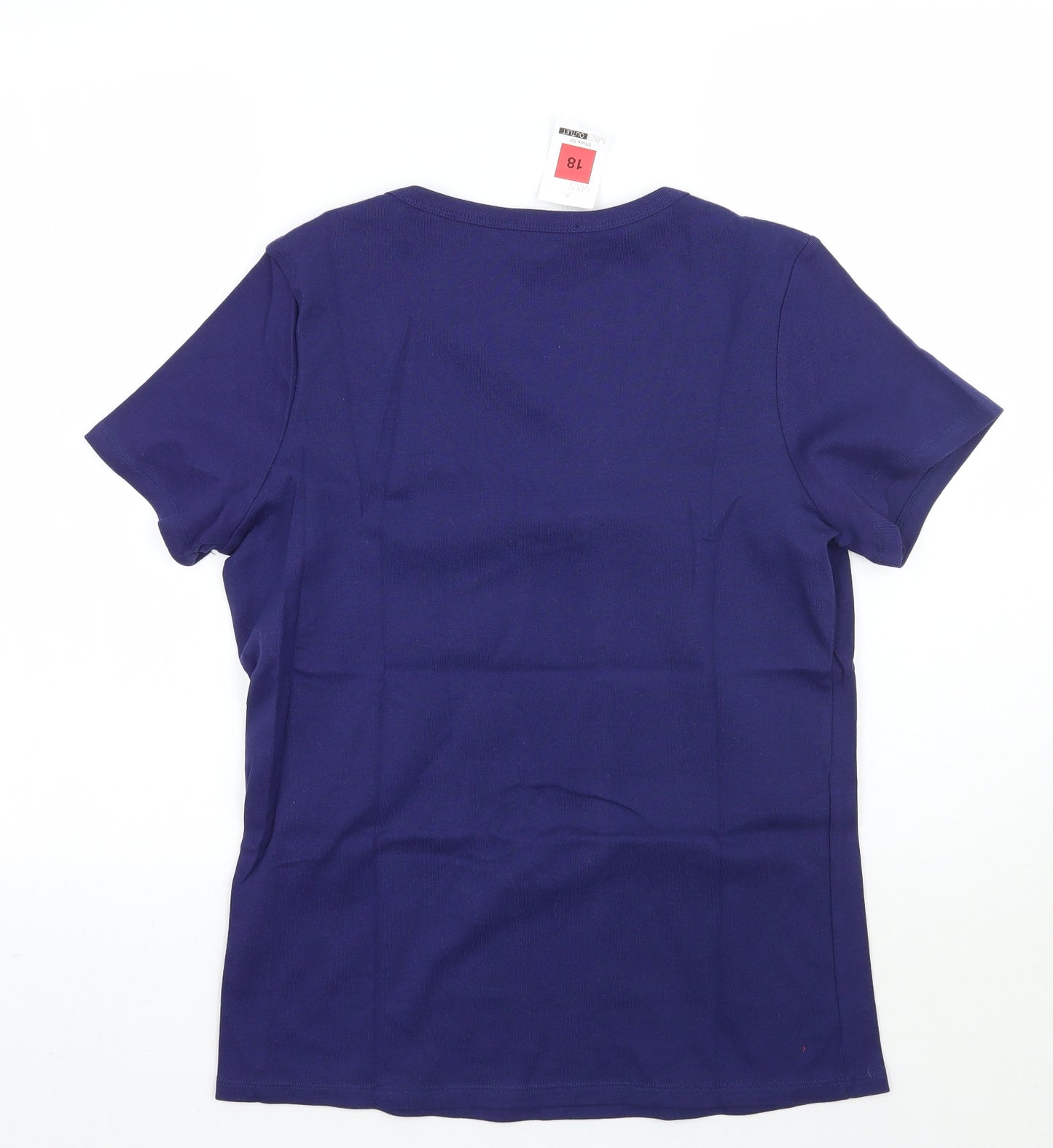 Marks and Spencer Womens Purple   Basic T-Shirt Size 18