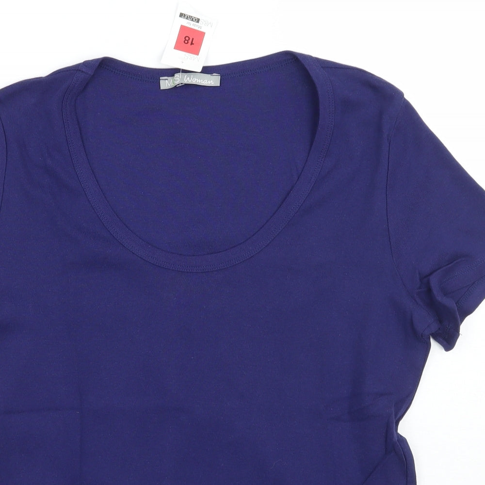 Marks and Spencer Womens Purple   Basic T-Shirt Size 18