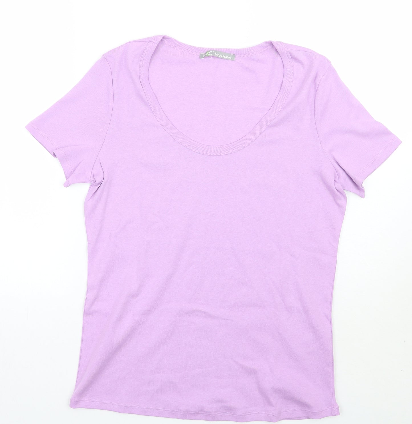 Marks and Spencer Womens Purple   Basic T-Shirt Size 18