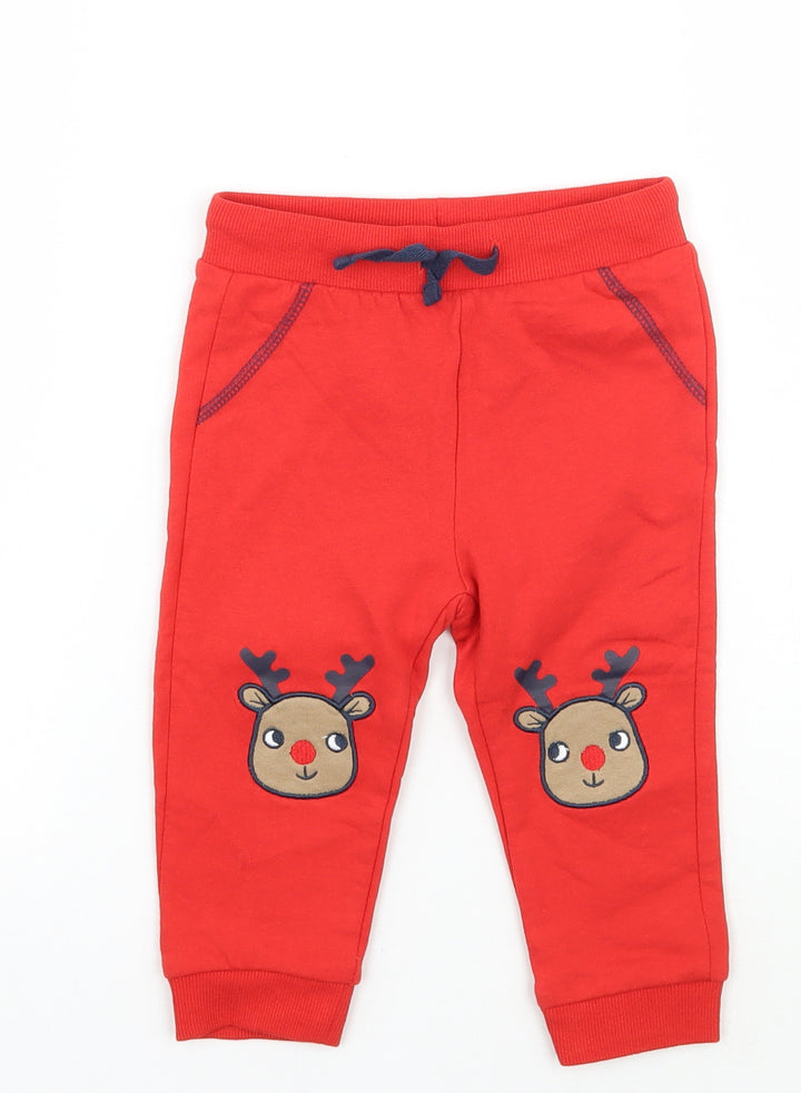So cute Baby Red Sweatpants Trousers Size 9 Months