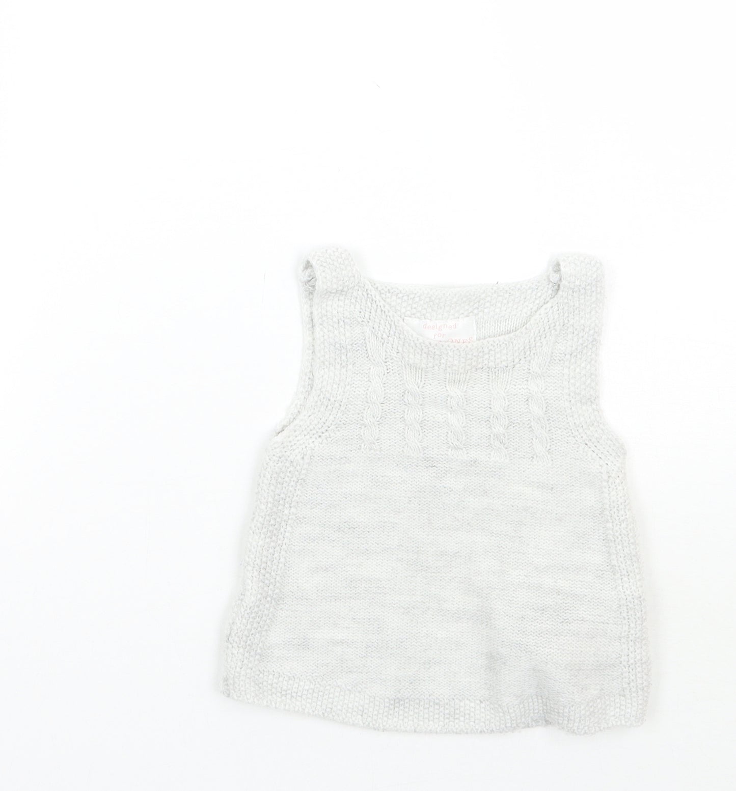 F&F Girls Grey   Basic Tank Size 0-3 Months