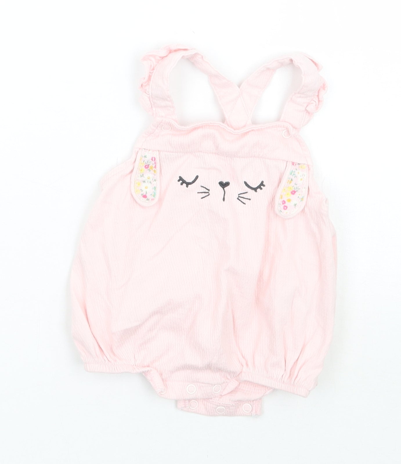 F&F Girls Pink Batik  Babygrow One-Piece Size 3-6 Months